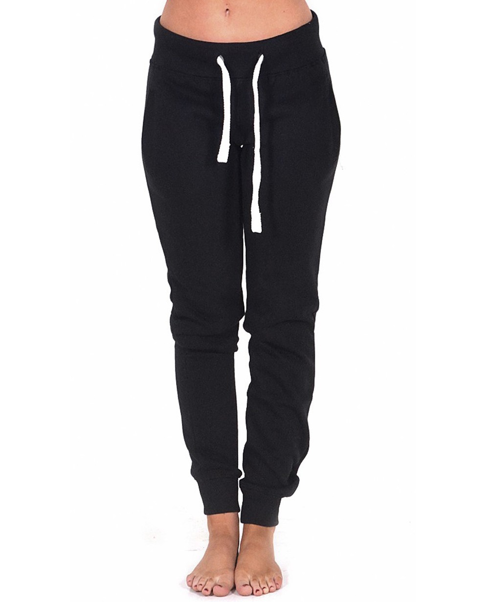Plain black womens joggers clearance