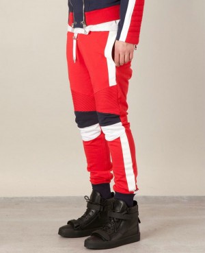 Red Contrast Joggers