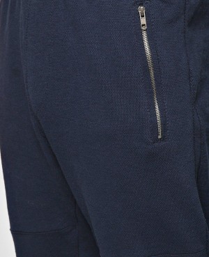 SLIM FIT DROP CROTCH JOGGERS NAVY